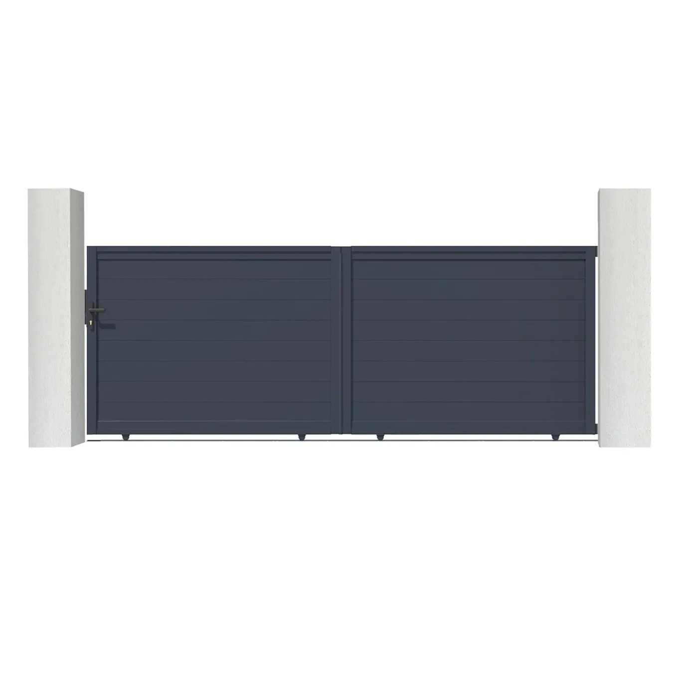 Casanoov Aluminium Elektrische Schuifpoort Eiger 4m H.140cm + Ranger C300 Motorisering