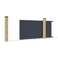 Casanoov Aluminium Elektrische Schuifpoort Eiger 4m H.140cm + Ranger C300 Motorisering
