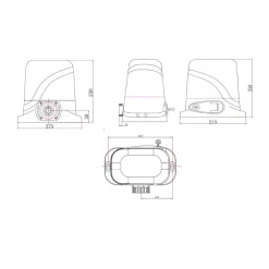 Casanoov Aluminium Elektrische Schuifpoort Carpatia 3,5m H.180cm + Ranger C300 Motorisering