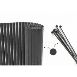 Casanoov Viso Pvc-stok L.8m X H.1.2m Antracietgrijs