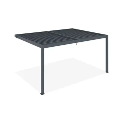Cazeboo Bioklimatische Pergola Ondersteund Piana Grijze 4x3m Aluminium - Verstelbare Bladen
