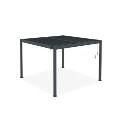 Cazeboo Bioklimatische Pergola Piana Grijze 3x3m Aluminium - Verstelbare Latten
