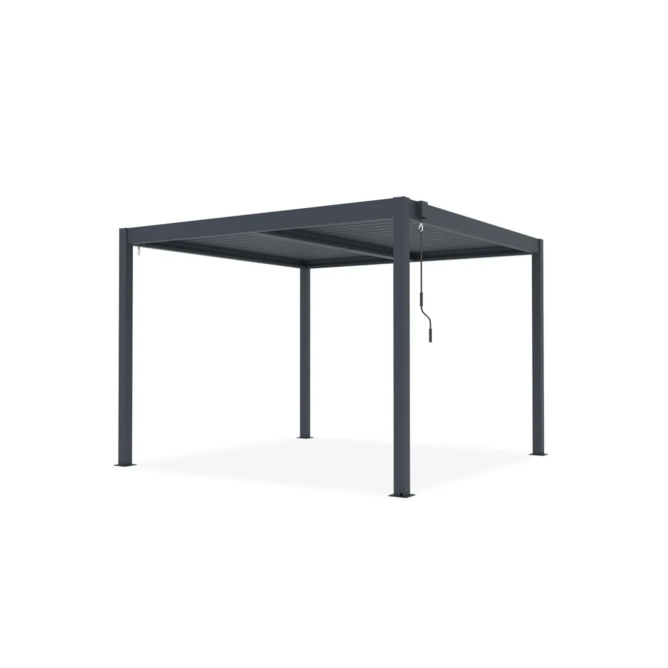 Cazeboo Bioklimatische Pergola Piana Grijze 3x3m Aluminium - Verstelbare Latten