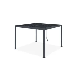 Cazeboo Bioklimatische Pergola Piana Grijze 3x3m Aluminium - Verstelbare Latten