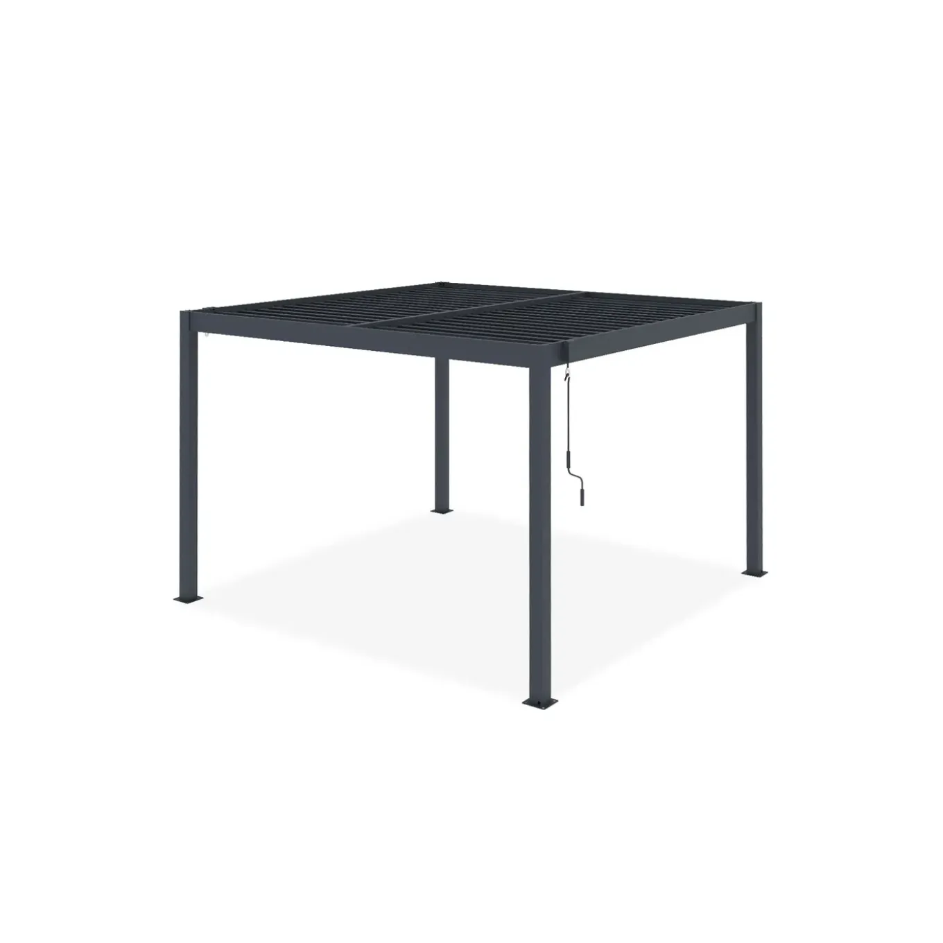 Cazeboo Bioklimatische Pergola Piana Grijze 3x3m Aluminium - Verstelbare Latten
