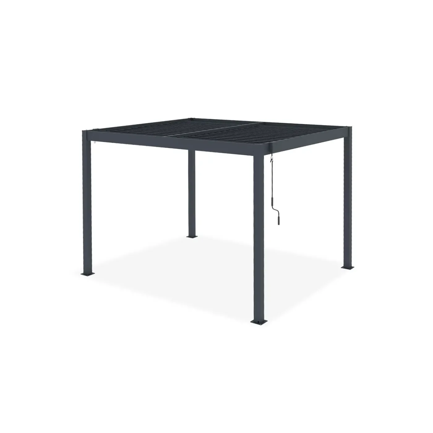 cazeboo Bioklimatische Pergola Piana Grijze 3x2,5m Aluminium - Verstelbare Latten