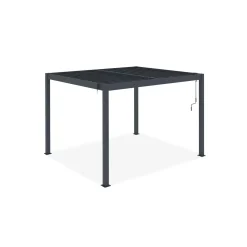 cazeboo Bioklimatische Pergola Piana Grijze 3x2,5m Aluminium - Verstelbare Latten