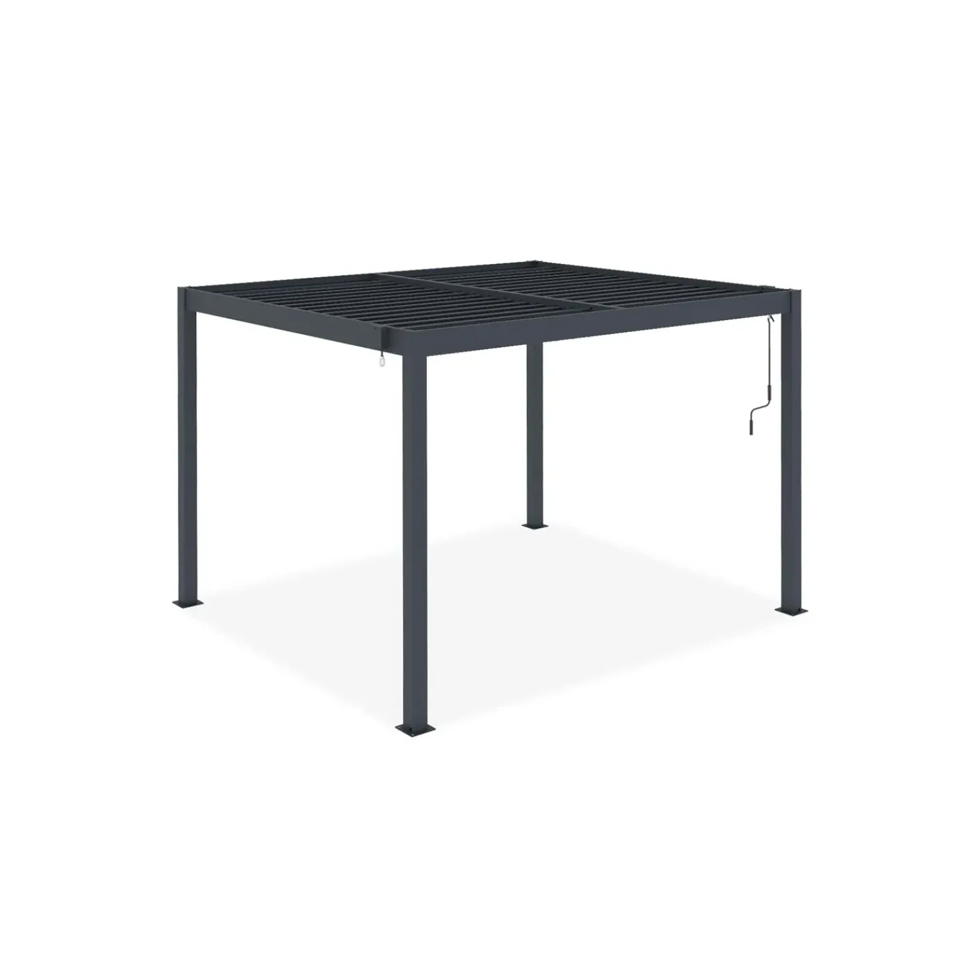 cazeboo Bioklimatische Pergola Piana Grijze 3x2,5m Aluminium - Verstelbare Latten