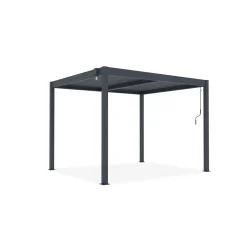 cazeboo Bioklimatische Pergola Piana Grijze 3x2,5m Aluminium - Verstelbare Latten