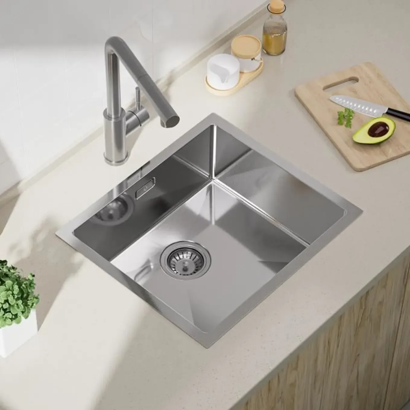 Cecipa Max - Inox Spoelbak 1 Bak, Roestvrij Staal - Formaat Niet Gespecificeerd