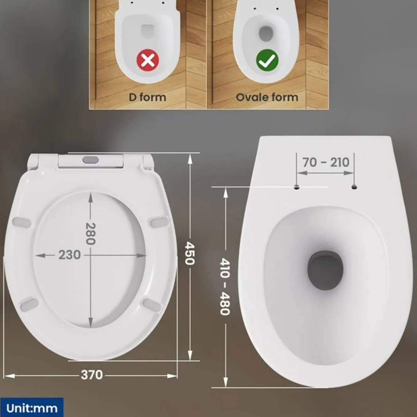 Cecipa Max - Wc-bril - O-vorm, Softclose, Draagvermogen 150 Kg - Standaardformaat