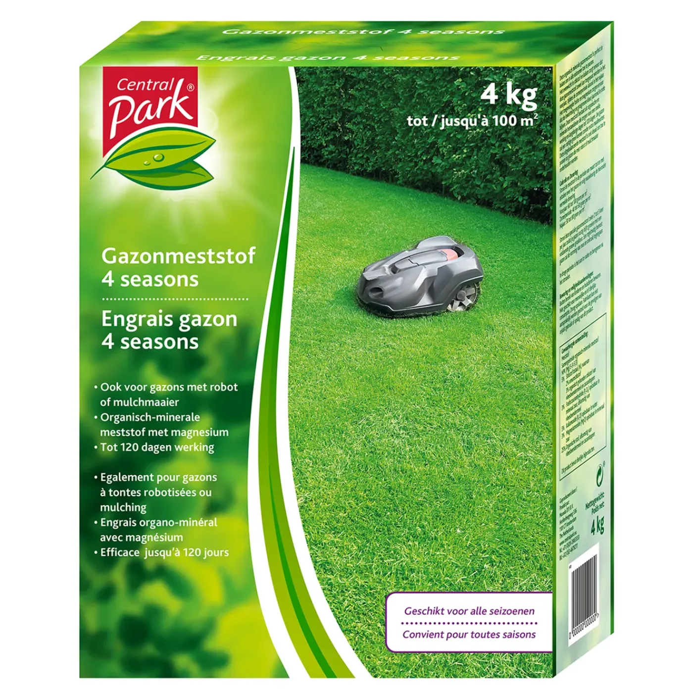 Central Park gazonmeststof 4-Seasons 4kg