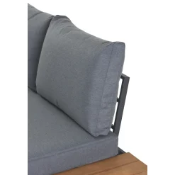 Central Park Hoekbank Scalea - Staal/Eucalyptus - Antraciet - 5 Personen