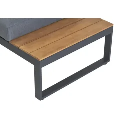 Central Park Hoekbank Scalea - Staal/Eucalyptus - Antraciet - 5 Personen