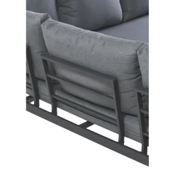 Central Park Hoekbank Scalea - Staal/Eucalyptus - Antraciet - 5 Personen