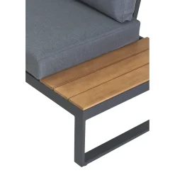 Central Park Hoekbank Scalea - Staal/Eucalyptus - Antraciet - 5 Personen