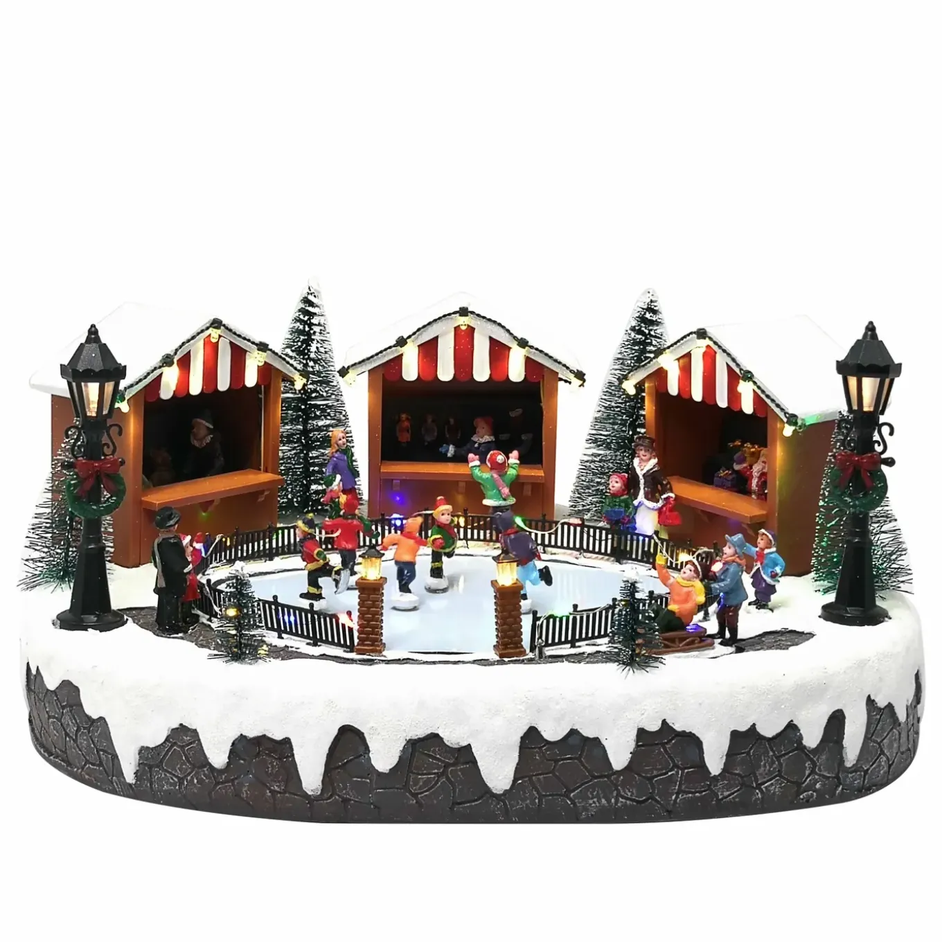 Central Park Kerst Led Village Schaatsers - Multi