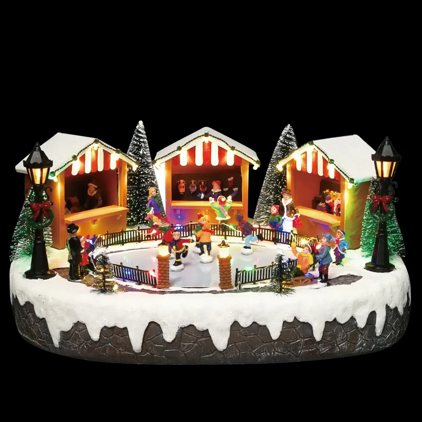 Central Park Kerst Led Village Schaatsers - Multi