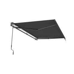 Central Park Knikarmscherm - Antraciet - Handmatig - UV-bescherming - 295x250cm