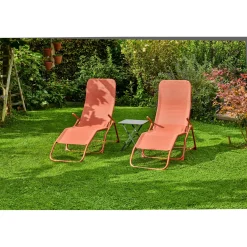 Central Park ligbed Favara oranje 181x65x80cm