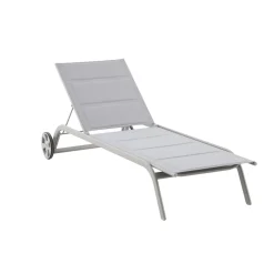 Central Park ligbed Noto aluminium taupe/grijs 206x80x34cm