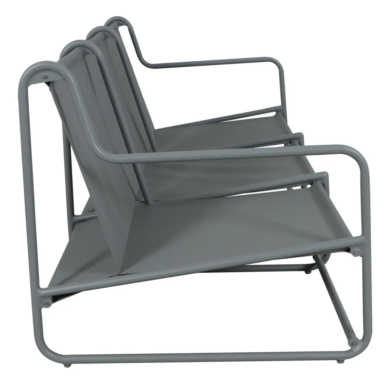 Central Park Loungeset Samos - Aluminium - Grijs - 91,5 x 354cm - 5 Personen
