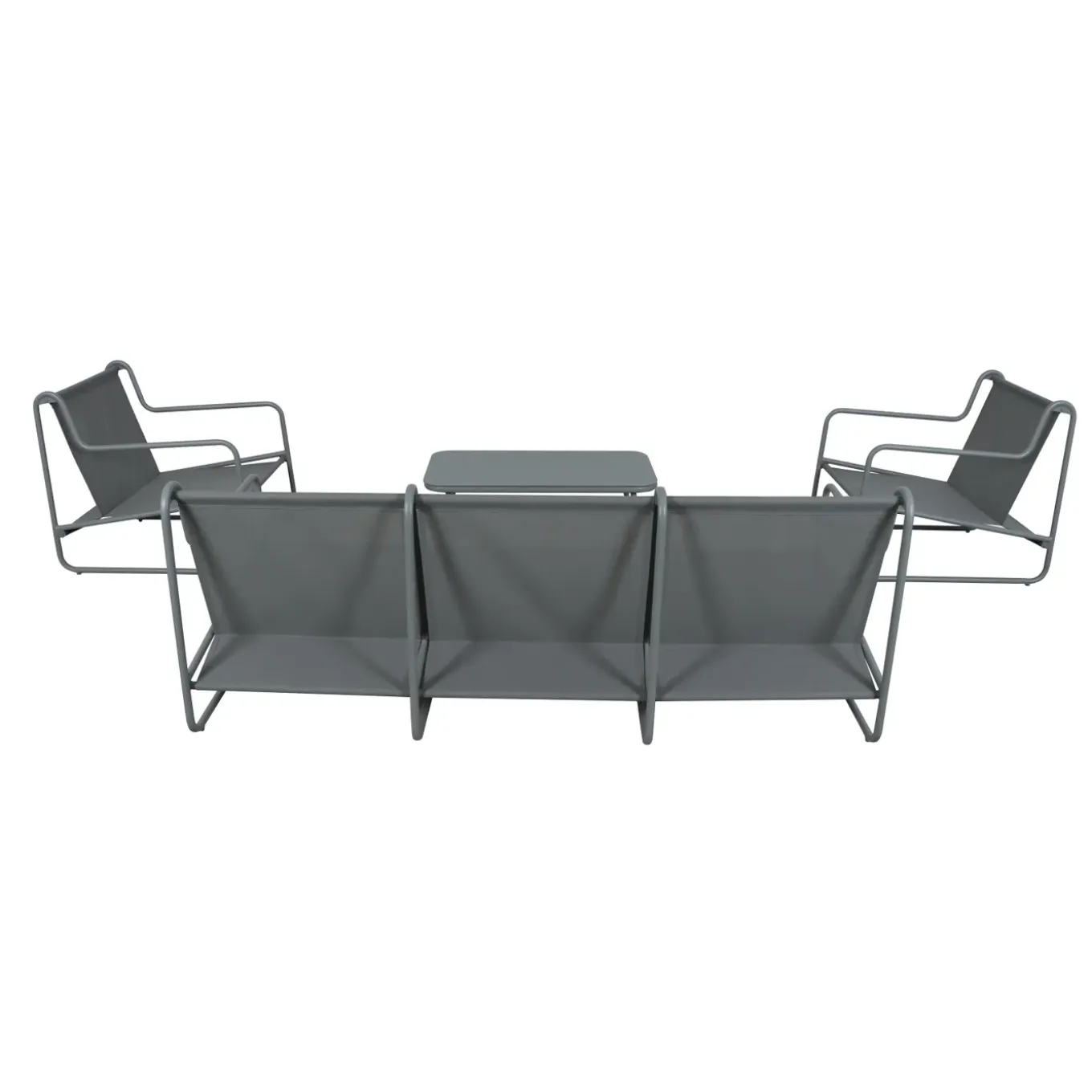 Central Park Loungeset Samos - Aluminium - Grijs - 91,5 x 354cm - 5 Personen