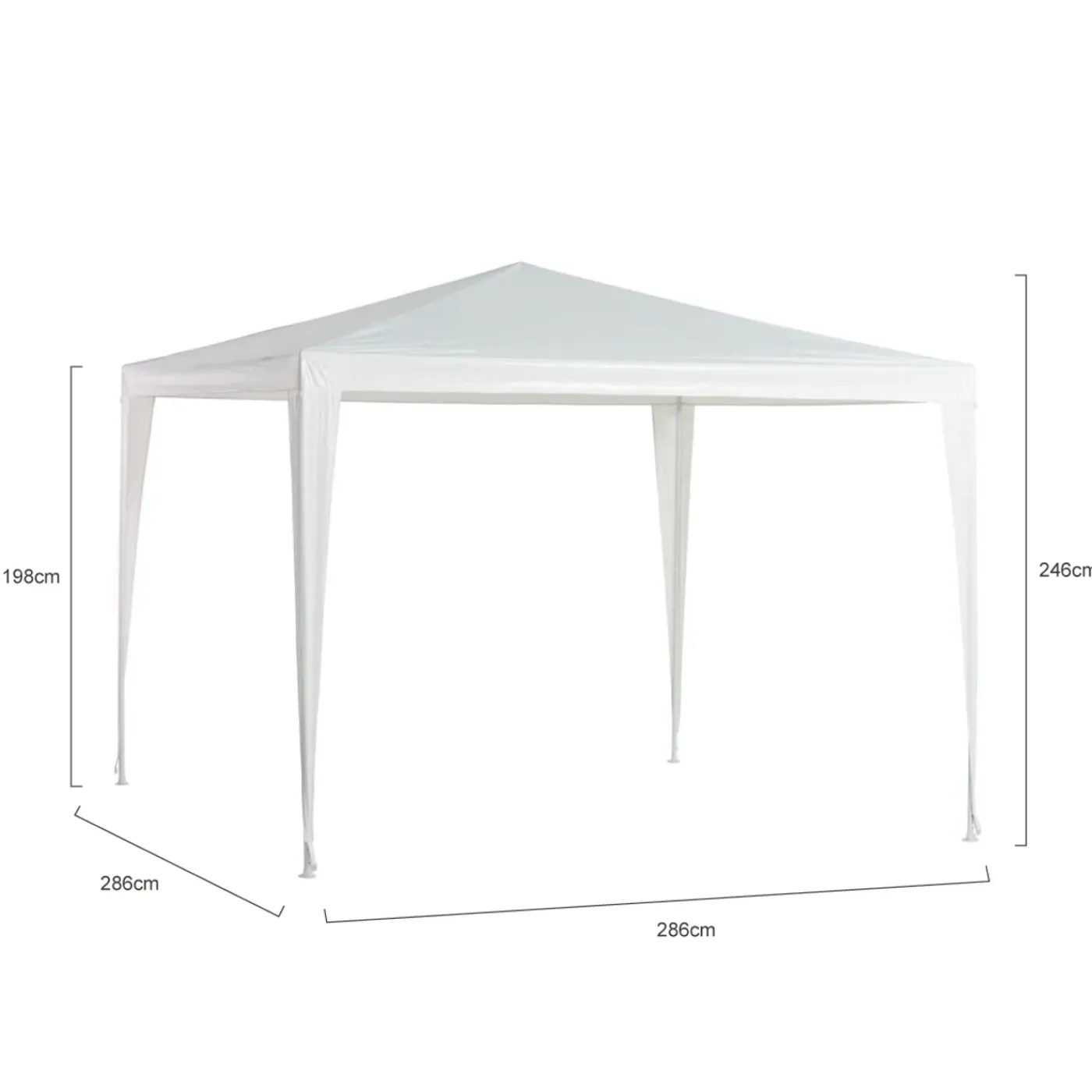 Central Park partytent Basic wit 286x286x246cm