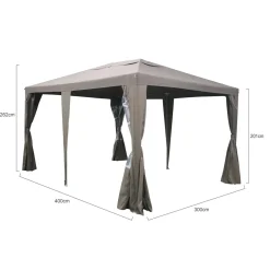 Central Park partytent Party Swing taupe 3x4m