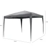 Central Park partytent Quick Up antraciet 290x290x198/248cm
