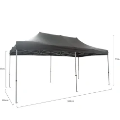 Central Park partytent Quick Up Pro XL antraciet 295x585cm