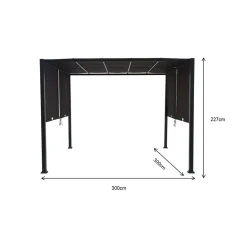 Central Park pergola Paros vrijstaand 300x300x227cm