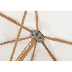 Central Park Stokparasol Sunny - D 288cm - Ecru - Kantelbaar Met Opwindmechanisme