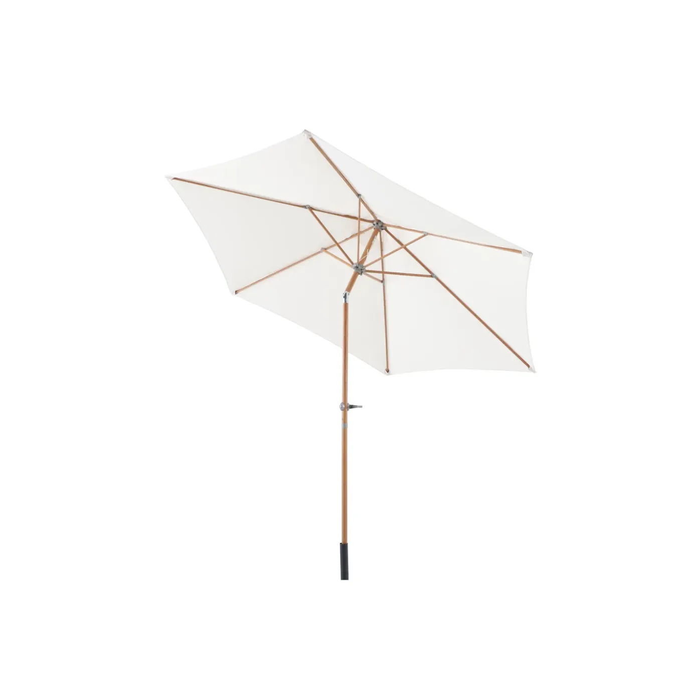 Central Park Stokparasol Sunny - D 288cm - Ecru - Kantelbaar Met Opwindmechanisme