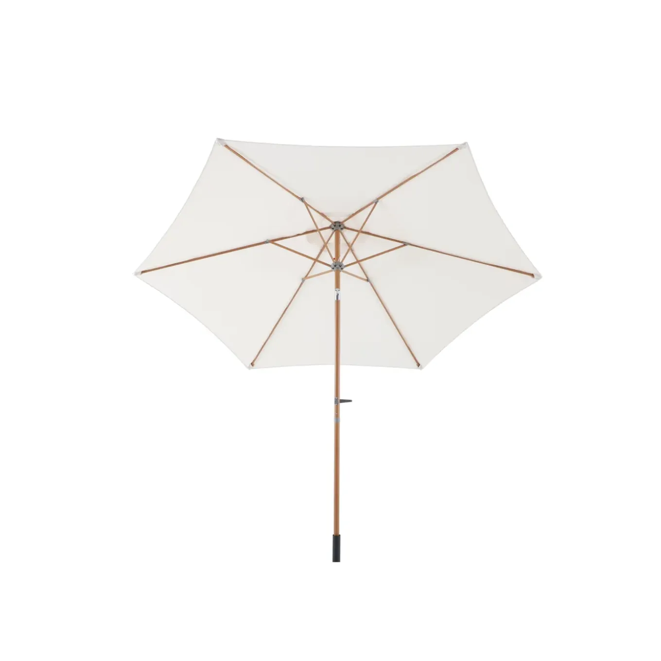 Central Park Stokparasol Sunny - D 288cm - Ecru - Kantelbaar Met Opwindmechanisme