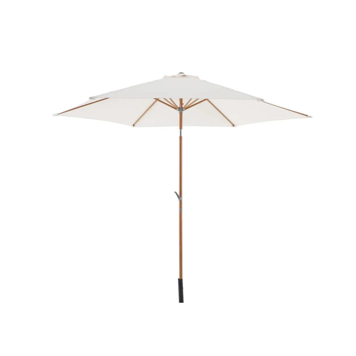 Central Park Stokparasol Sunny - D 288cm - Ecru - Kantelbaar Met Opwindmechanisme