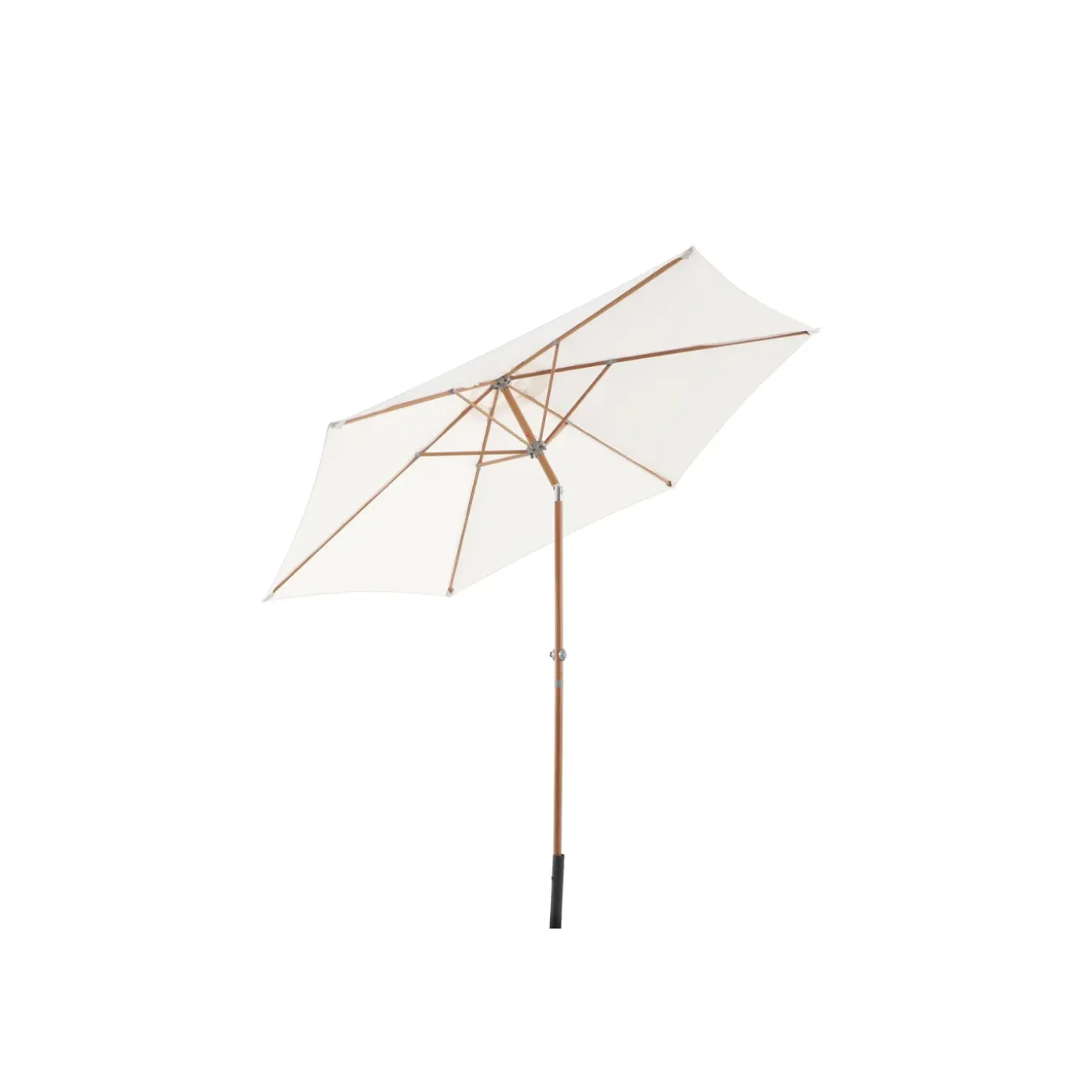 Central Park Stokparasol Sunny - D 288cm - Ecru - Kantelbaar Met Opwindmechanisme