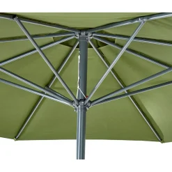 Central Park Stokparasol Sunny - D 336cm - Groen - Met Opwindmechanisme 180g/m² Aluminium Mast