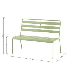 Central Park tuinbank Lily staal groen 127x63x86cm
