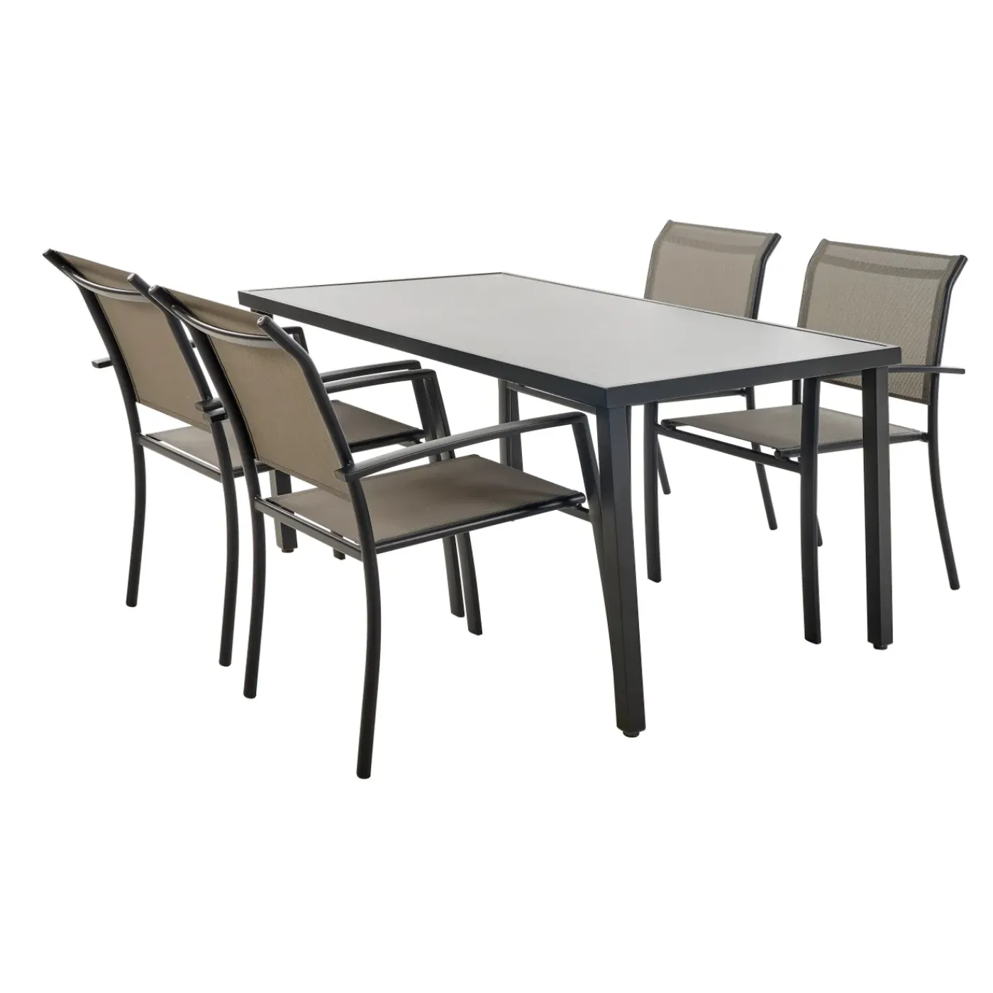 Central Park tuinstoel Chiara stapelbaar aluminium/textileen 65x56x88cm
