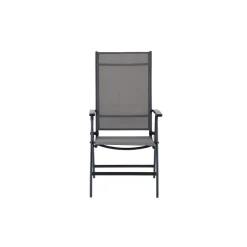 Central Park Tuinstoel Chiara - Verstelbaar - Aluminium - Textileen - Zwart - 62x57x110 cm
