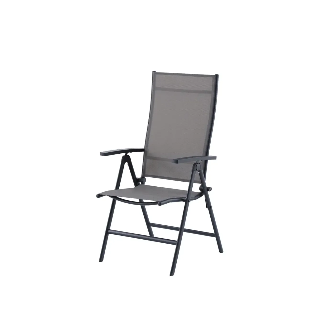 Central Park Tuinstoel Chiara - Verstelbaar - Aluminium - Textileen - Zwart - 62x57x110 cm