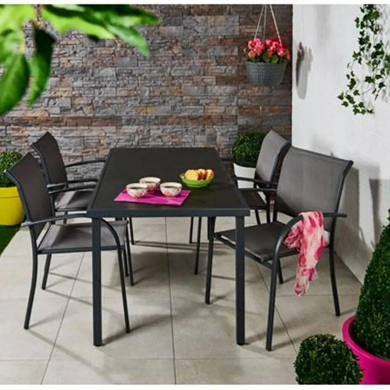 Central Park tuintafel Almunda aluminium/glas 145x80x72cm