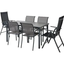 Central Park tuintafel Almunda aluminium/glas 145x80x72cm