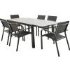 Central Park - Tuintafel - Andros - Aluminium/Glas 146x94x75cm - Uitschuifbaar (tot 219cm)
