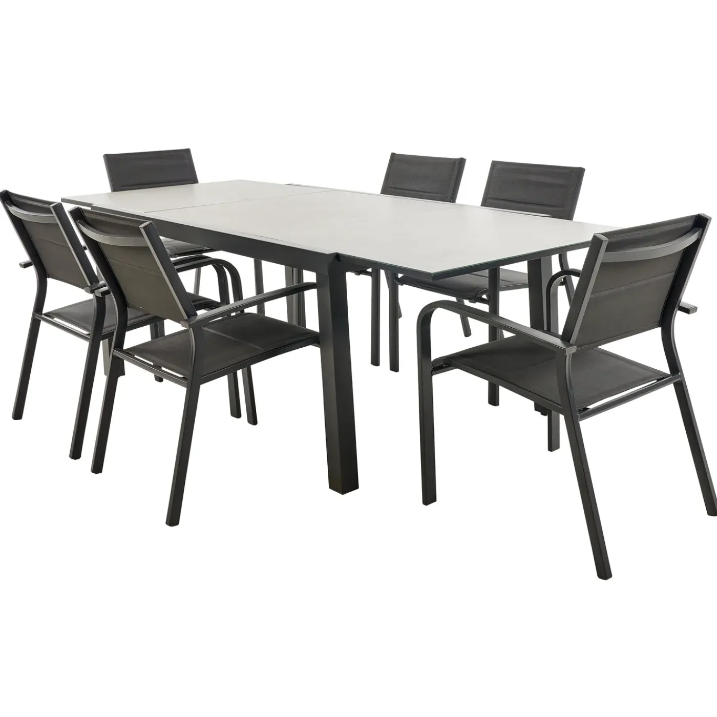 Central Park - Tuintafel - Andros - Aluminium/Glas 146x94x75cm - Uitschuifbaar (tot 219cm)