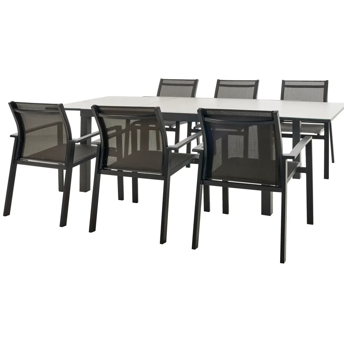 Central Park - Tuintafel - Andros - Aluminium/Glas 146x94x75cm - Uitschuifbaar (tot 219cm)