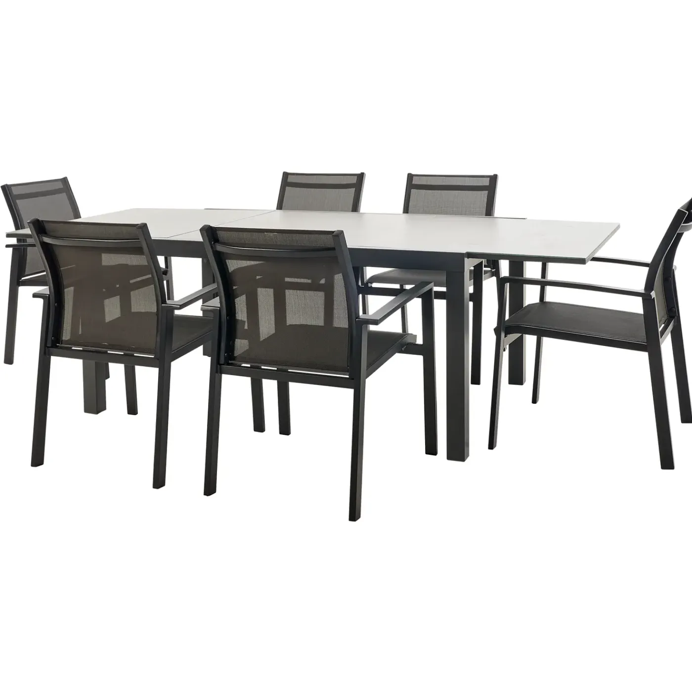 Central Park - Tuintafel - Andros - Aluminium/Glas 146x94x75cm - Uitschuifbaar (tot 219cm)