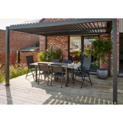 Central Park - Tuintafel - Andros - Aluminium/Glas 146x94x75cm - Uitschuifbaar (tot 219cm)