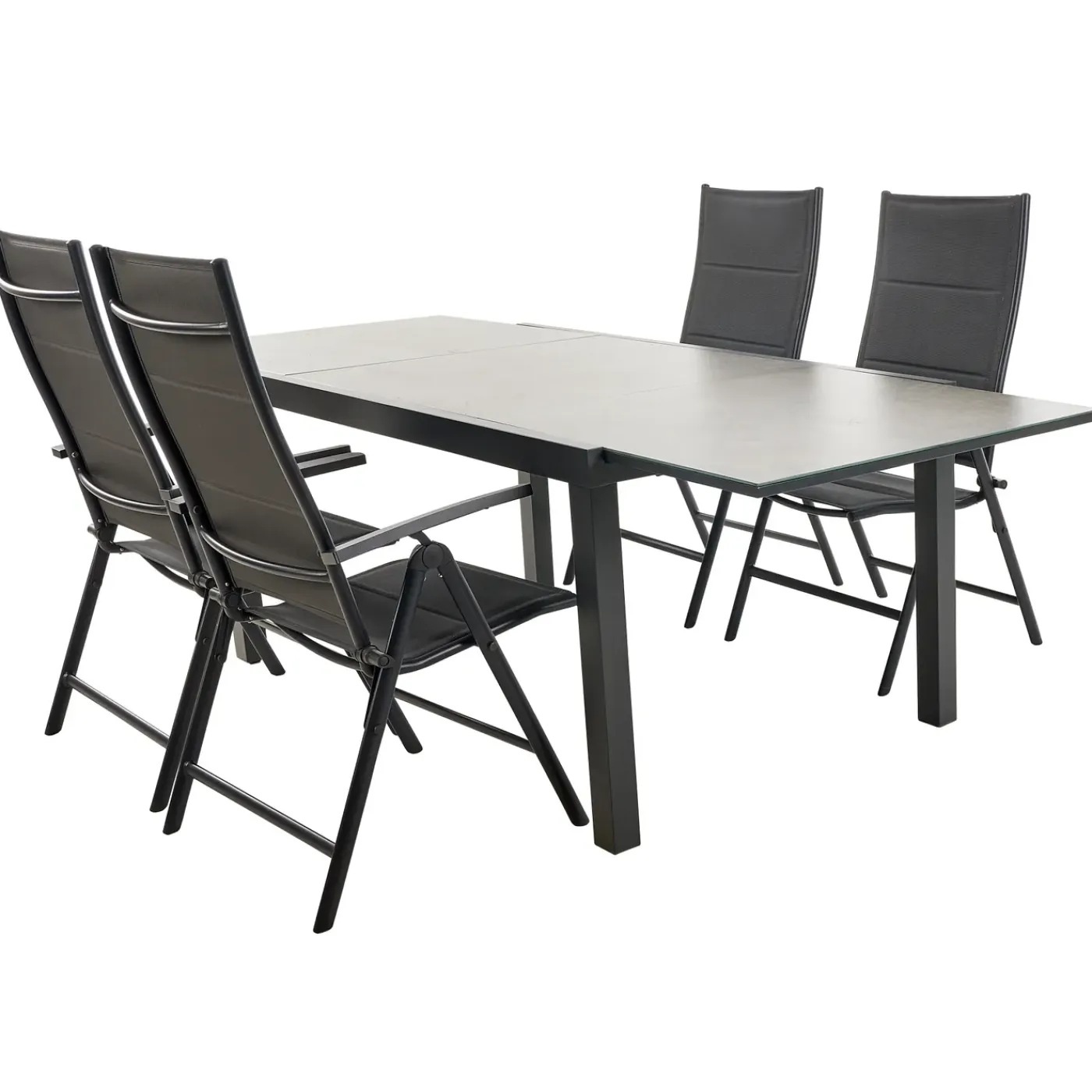 Central Park - Tuintafel - Andros - Aluminium/Glas 146x94x75cm - Uitschuifbaar (tot 219cm)